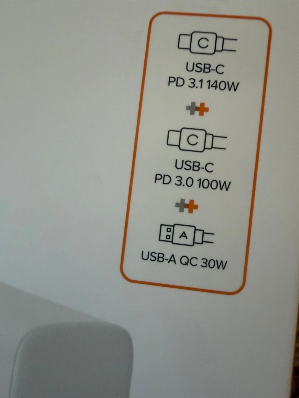 HypeJuice 140W USB-C Charger - White